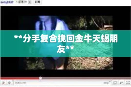 **分手复合挽回金牛天蝎朋友**