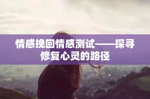情感挽回情感测试——探寻修复心灵的路径