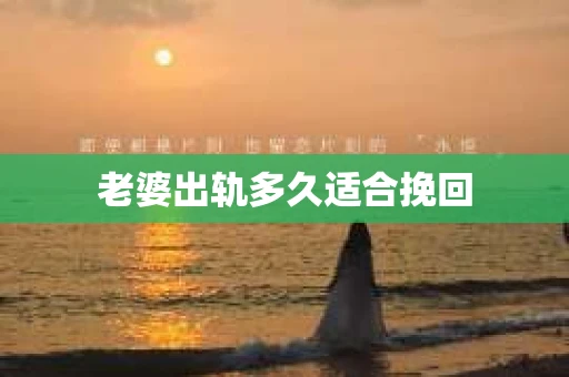 老婆出轨多久适合挽回
