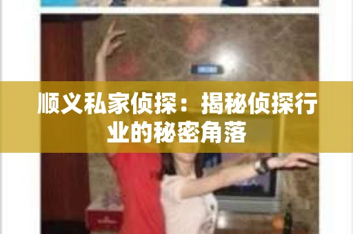 顺义私家侦探：揭秘侦探行业的秘密角落