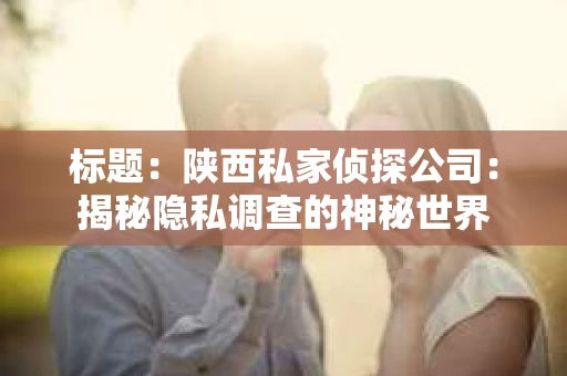 标题：陕西私家侦探公司：揭秘隐私调查的神秘世界