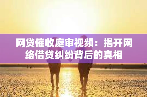 网贷催收庭审视频：揭开网络借贷纠纷背后的真相