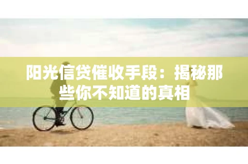 阳光信贷催收手段：揭秘那些你不知道的真相