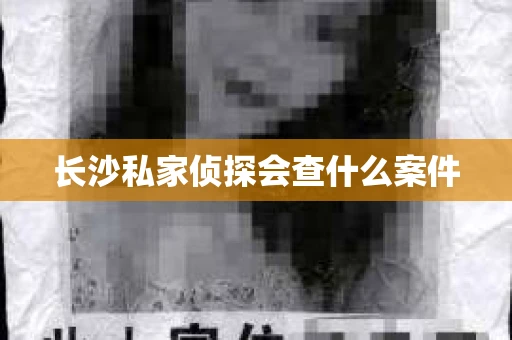 长沙私家侦探会查什么案件