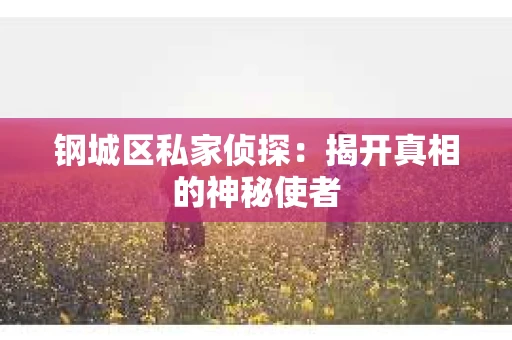 钢城区私家侦探：揭开真相的神秘使者