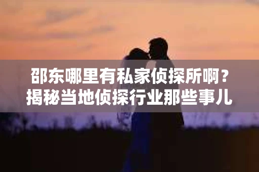 邵东哪里有私家侦探所啊？揭秘当地侦探行业那些事儿