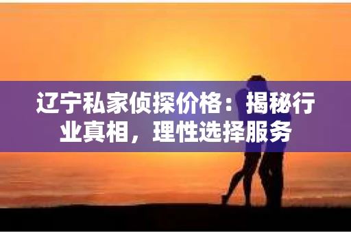 辽宁私家侦探价格：揭秘行业真相，理性选择服务