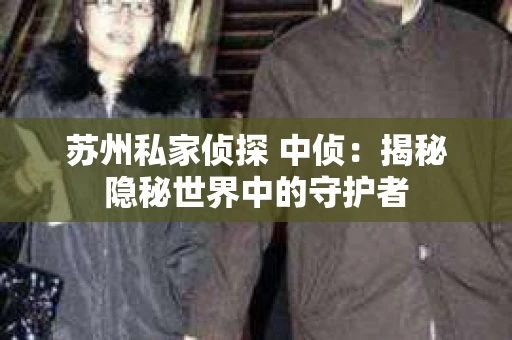苏州私家侦探 中侦：揭秘隐秘世界中的守护者