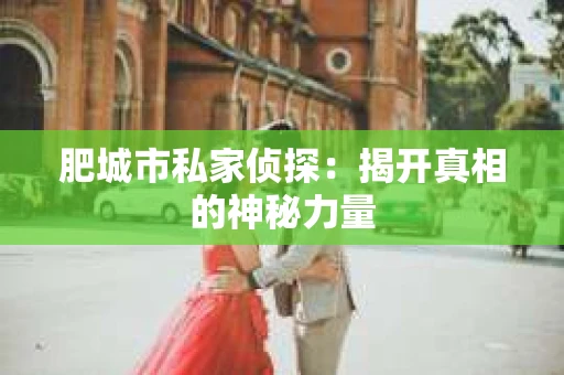 肥城市私家侦探：揭开真相的神秘力量