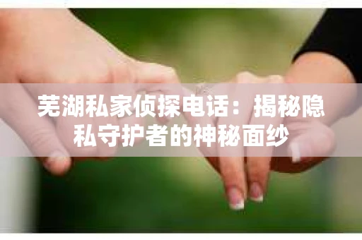 芜湖私家侦探电话：揭秘隐私守护者的神秘面纱