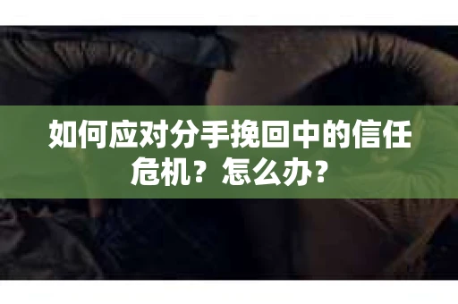 如何应对分手挽回中的信任危机？怎么办？