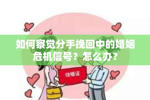 如何察觉分手挽回中的婚姻危机信号？怎么办？