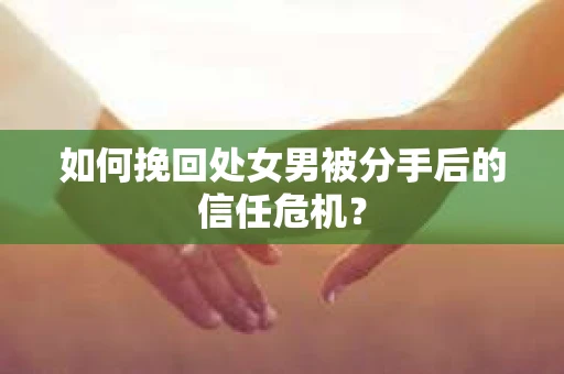 如何挽回处女男被分手后的信任危机？