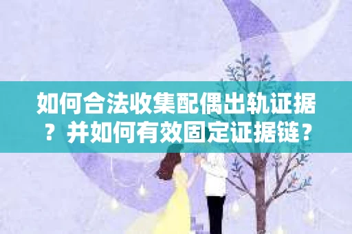 如何合法收集配偶出轨证据？并如何有效固定证据链？
