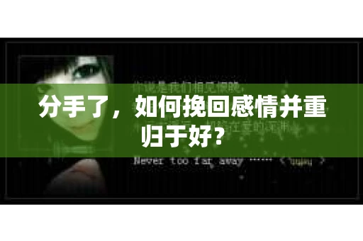 分手了，如何挽回感情并重归于好？