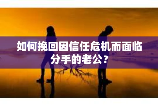 如何挽回因信任危机而面临分手的老公？