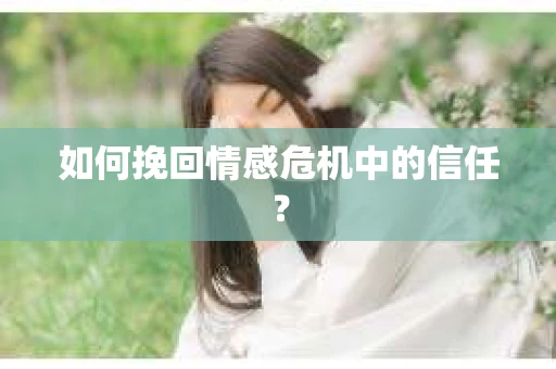 如何挽回情感危机中的信任？