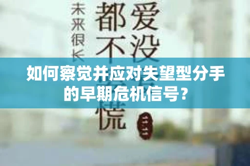 如何察觉并应对失望型分手的早期危机信号？