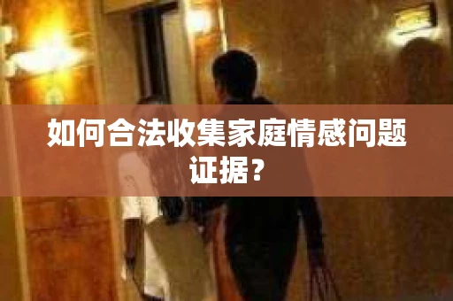 如何合法收集家庭情感问题证据？